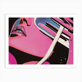 Pink Sexy Woman Art Print