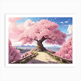 Sakura Tree Art Print