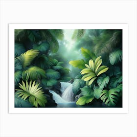 3d Nature Painting Art Print