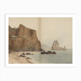 Antique Ocean Sketch Art Print