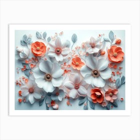 Paper Flowers 11 Art Print