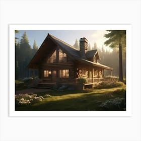 Cabin In The Woods Art Print