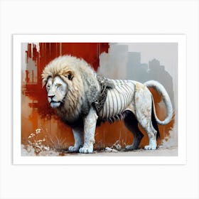 Lion In The City 8 Art Print