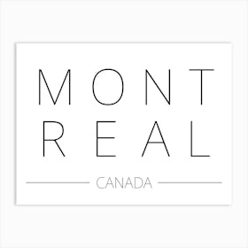 Montreal Canada Typography City Country Word Art Print