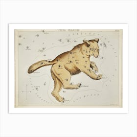 Sidney Hall’s (1831), Astronomical Chart Illustration Of The Ursa Major Art Print