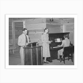 Singing At Church Services, Pie Town, New Mexico By Russell Lee Art Print