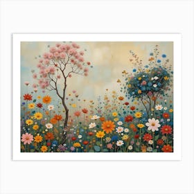 Flowers In The Meadow 5 Art Print