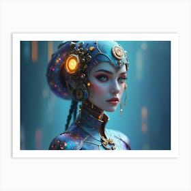 Young Woman In A Futuristic Outfit Art Print