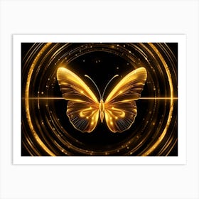Golden Butterfly 78 Art Print