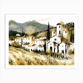 Village In The Countryside 1 Art Print