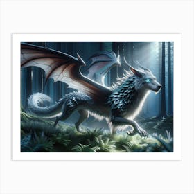 Dragolf the Dragon Wolf Art Print