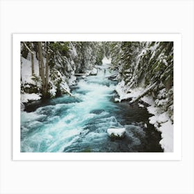 Snowy McKenzie River Pacific Northwest Oregon Art Print