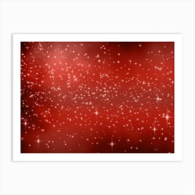 Red Velvet Shining Star Background Art Print