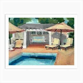 The Pool House Art Print