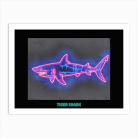 Pink Tiger Neon Shark 1 Poster Póster