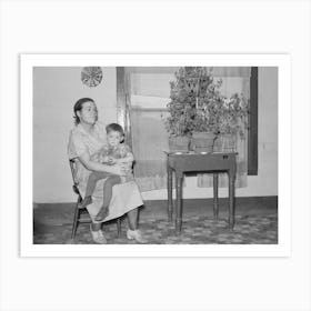 Mother And Child In Home Near Williston, North Dakota By Russell Lee Art Print