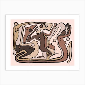 Psychedelic Nudes Shades Bright Art Print