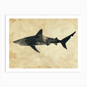 Thresher Shark Silhouette 6 Art Print