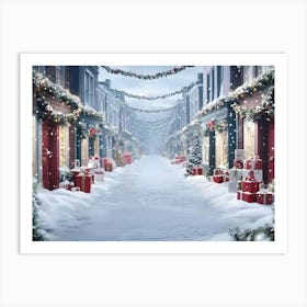 Christmas Street 2 Art Print