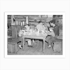 Dinner In The Home Of William Howell, Near Tipler, Wisconsin By Russell Lee Art Print