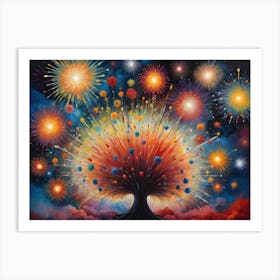 Firework Tree Art Print