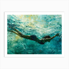 Swimming Woman 6 Art Print