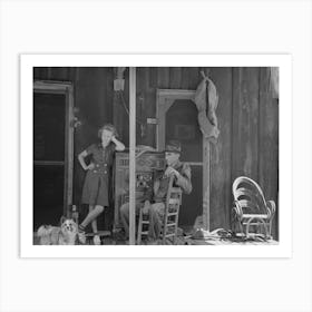 Front Porch Of Sharecropper Cabin, Southeast Missouri Farms By Russell Lee Art Print