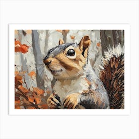 Squirrel In The Woods 1 Art Print