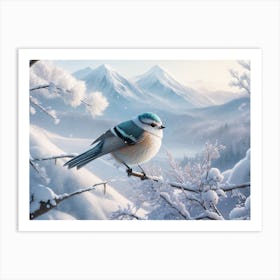 Bird In The Snow Art Print