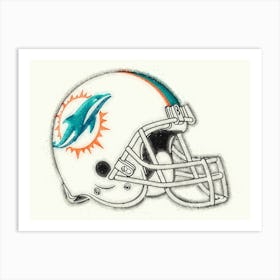 Miami Dolphins Helmet Art Print