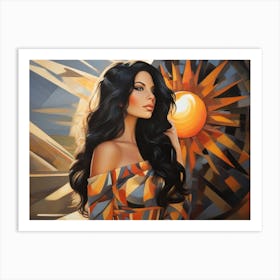 Woman In The Sun 8 Art Print