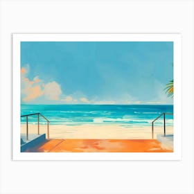 Beach Painting 2 Art Print