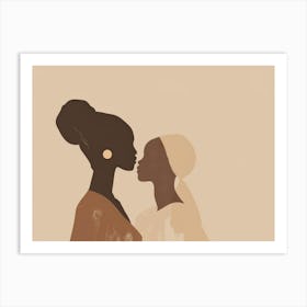 Two Women Kissing 6 Art Print