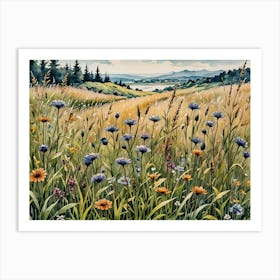 Field flowers Art Print