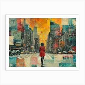 Urban Rhapsody: Collage Narratives of New York Life. New York City 8 Art Print