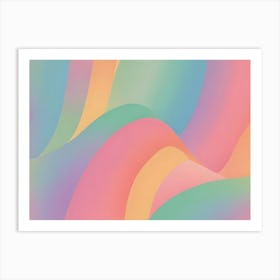 Abstract Background With Smooth, Flowing, Colorful Waves Art Print