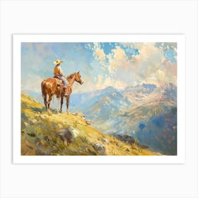 Cowboy In Sierra Nevada 1 Art Print