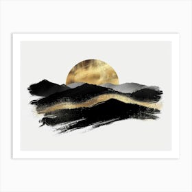 Sunset Over Mountains 3 Art Print