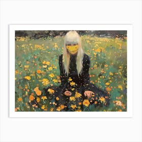 Face In The Field Art Print