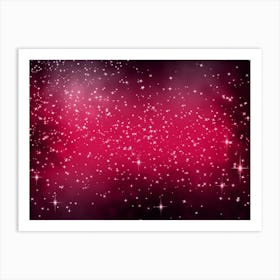 Pink Splash Shining Star Background Art Print