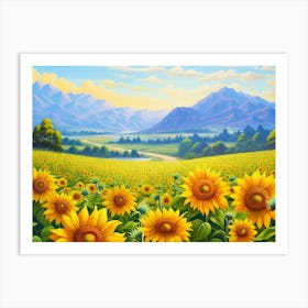 Sunflower Field Art Print