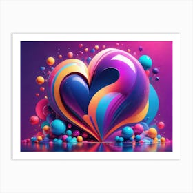 Colorful Heart Creative 41 Art Print