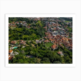 Aerial View Of A Town Art Print