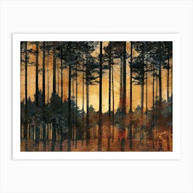 Forest Collage 9 Art Print