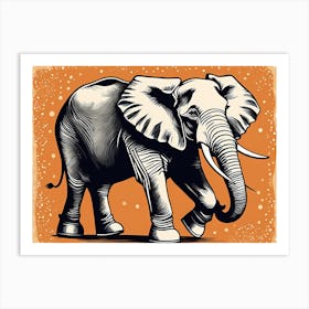 Elephant Wearing Boots, Whimsical Art, Elephant art, 1139 Art Print