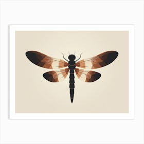 Dragonfly Black Saddlebags Tramea Lacer Vintage Illustration 8 Art Print