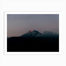 Last Light on Mount Adams Art Print