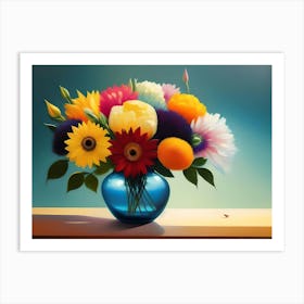 Contemporary flowers 3 Art Print