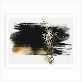 Black And Gold Painting 8 Art Print