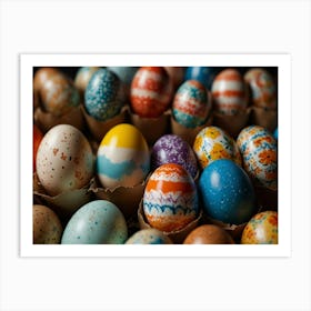 Colorful Easter Eggs 5 Art Print